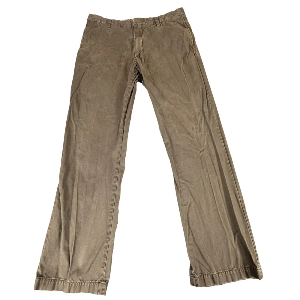 Banana Republic Pants Mens 34x31 Brown Cotton Twill Chino Regular Straight Leg